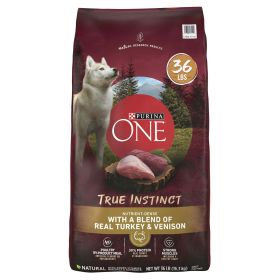 Purina One True Instinct Turkey and Venison Dry Dog Food 36 lb Bag