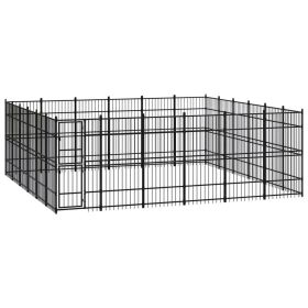 Outdoor Dog Kennel Steel 357.1 ft²