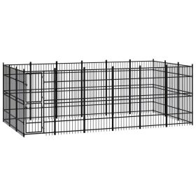 Outdoor Dog Kennel Steel 178.6 ft²