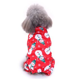 Pet Clothes Creative Halloween Christmas Dog Clothes (Option: SZD40 Snowman-L)