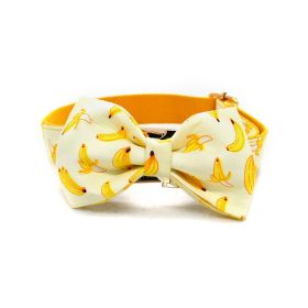 Yellow Banana Dog Traction Rope (Option: Bow tie collar-S)
