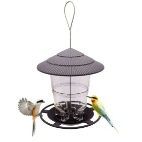 Outdoor garden hanging hummingbird feeder; retractable hummingbird feeder; bird feeder (Color: Green-3)