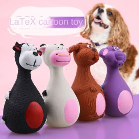 Latex sound toys for dogs; cartoon dog toy for elephants and cows; pet toy (Color: Brown puppy)