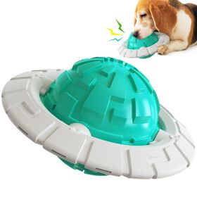 Dog Toy Sound Molar Decompression Dall Training Interactive Flying Saucer Dog Toothbrush Medium and Large Dog Pet Supplies (Color: Blue)