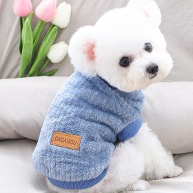 Pet Sweater; Warm Winter Plush Dog Sweater Knitwear Cat Vest; For Small & Medium Dogs (Color: Emerald, size: S)