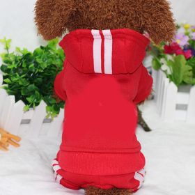 Pet four-legged clothes (Color: Red, size: XL)