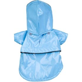 Baby Blue Pvc Waterproof Adjustable Pet Raincoat (size: medium)