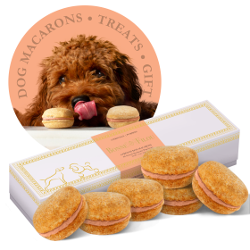 Dog Macarons - Count of 6 (Dog Treats | Dog Gifts) (Flavor: Pumpkin)
