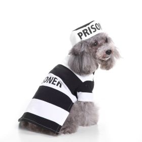 Old Man Wanchristmas Pet Knitted Sweater (Option: SDZ12 Prisoner Suit-S)