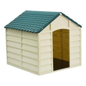 Dog House for Small Dogs, Beige/Green (Color: mocha/brown, size: S)