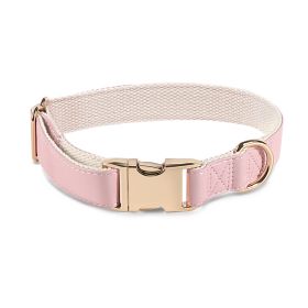 Pet Collar Metal Buckle High Quality All-match (Option: Pink Golden Necklace-L)
